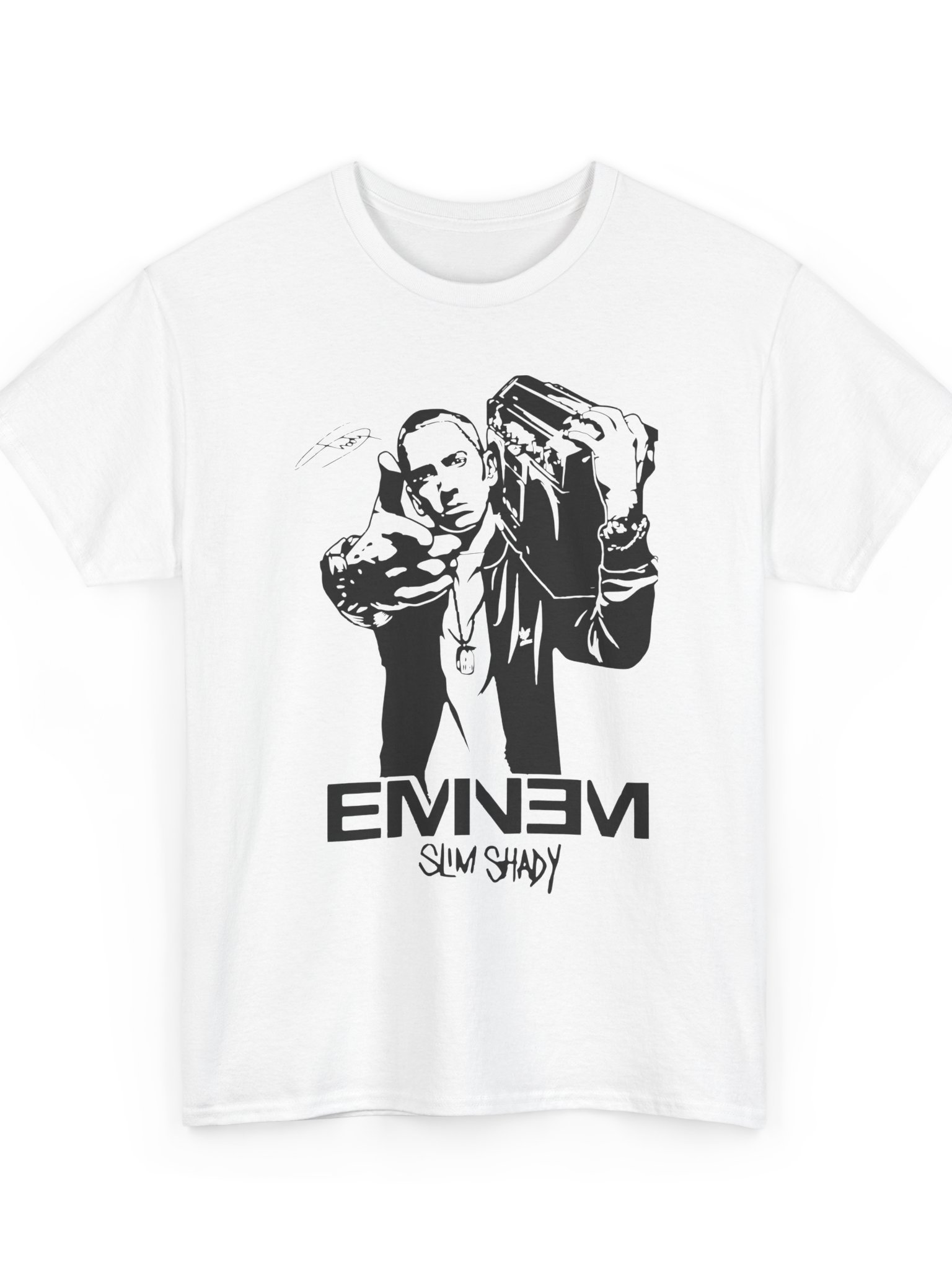Futbolka "Eminem Shady 08" printi bilan, 100% paxta rasm 4